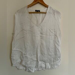 Dear John White V-Neck Blouse